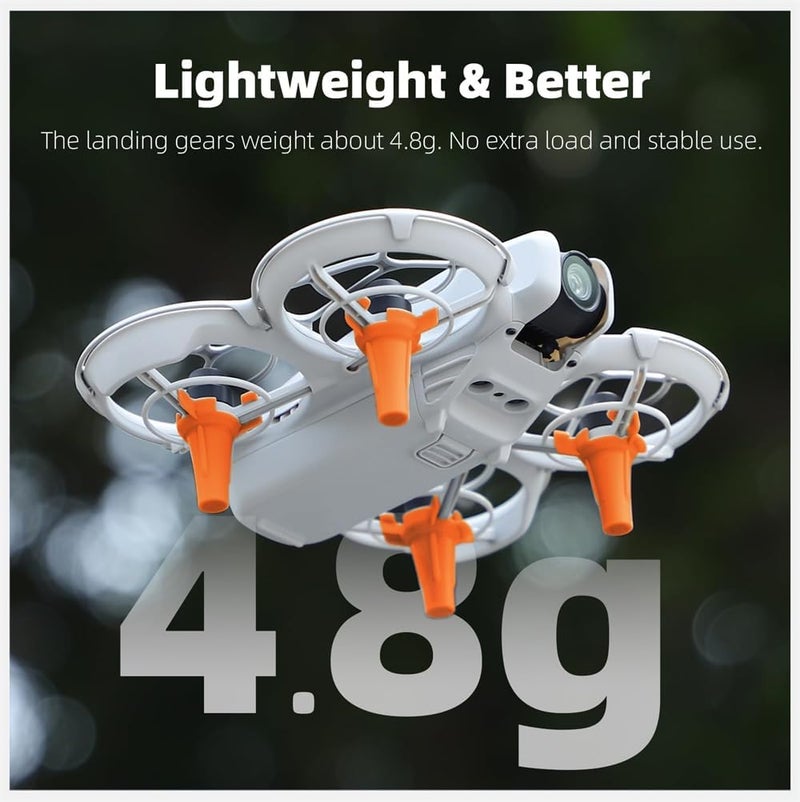 Landing Gear for DJI Neo, Height-Boosting Drone Protectors, Landing Legs for Enhanced Safety (4 PCS, Orange) - Image 4