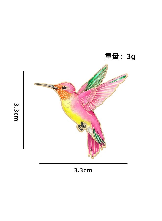 Luxury & Trendy Crystal Rhinestone Accessory Brooch Pin for Women, for clothes and Bags Fashion Enamel Available in different shapes and colors Gold/Silver (Hummingbird 3) - Image 5