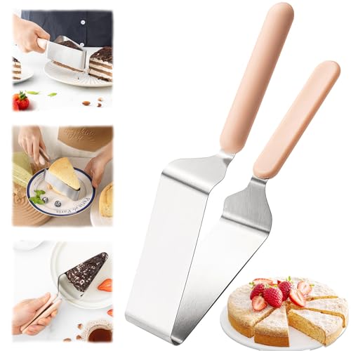 Suuker Cake Cutter, Stainless Steel Cake Knife and Server with Double Handle, Adjustable Cake Slicer for Cake Server, Pie Server, Cake Cutting Set for Wedding - Image 1