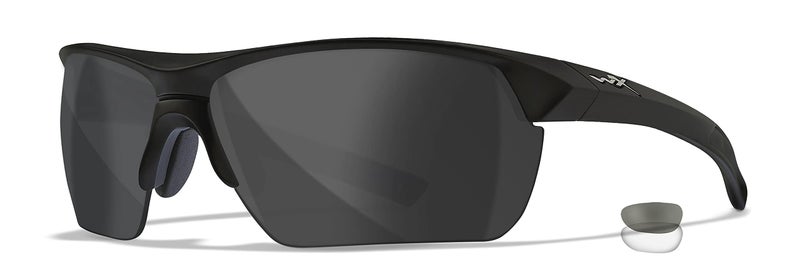 Wiley X Guard Advanced Sunglasses, Ballistic Rated ANSI Z87 Safety Glasses for Men and Women, UV Eye Protection for Shooting, Fishing, Biking, and Extreme Sports, Matte Black Frames, Changeable Smoke Grey Tinted and Clear Lenses - Image 1
