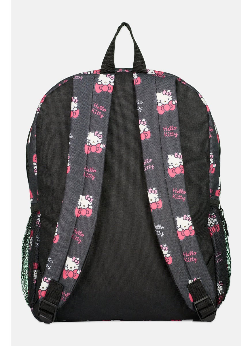 Hello Kitty Kids Girl Brand Logo Back Pack 40 H  x 30 L  x 10  W cm, Black  - Image 2