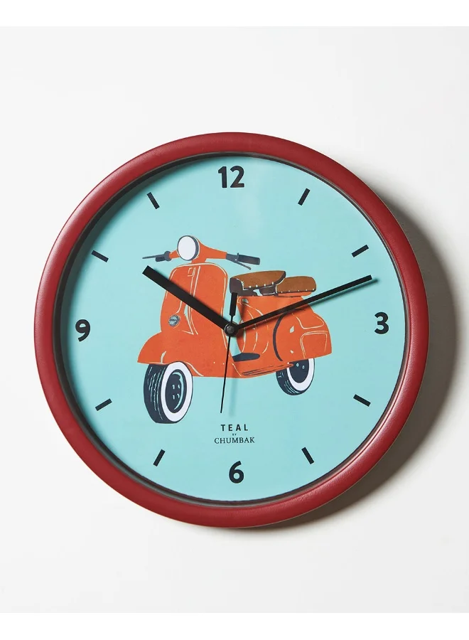 Chumbak Scooting Around Wall Clock, 11"