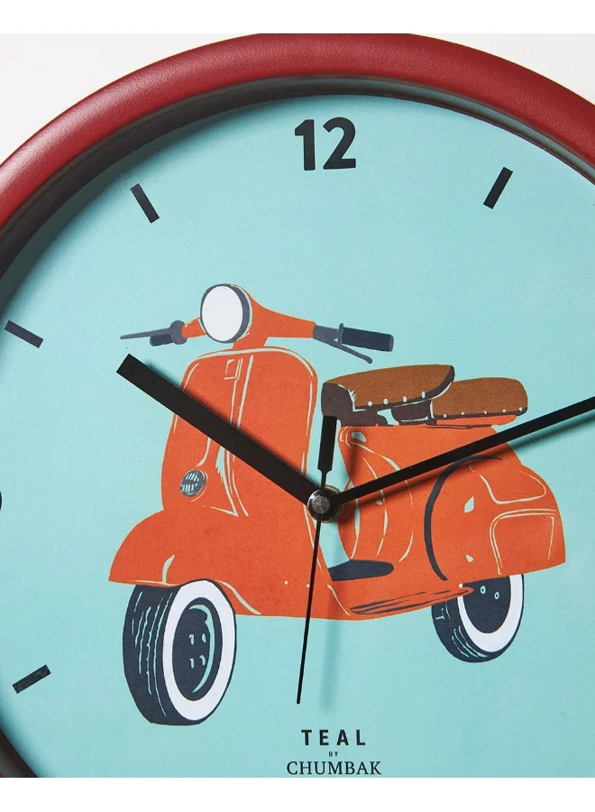 Chumbak Scooting Around Wall Clock, 11"