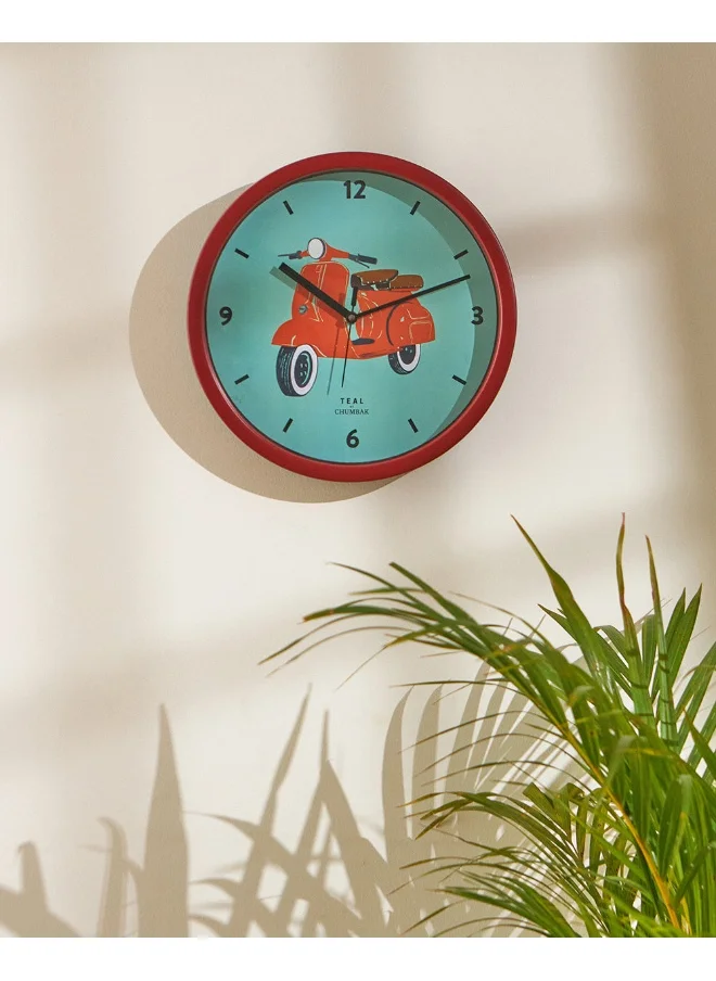 Chumbak Scooting Around Wall Clock, 11"