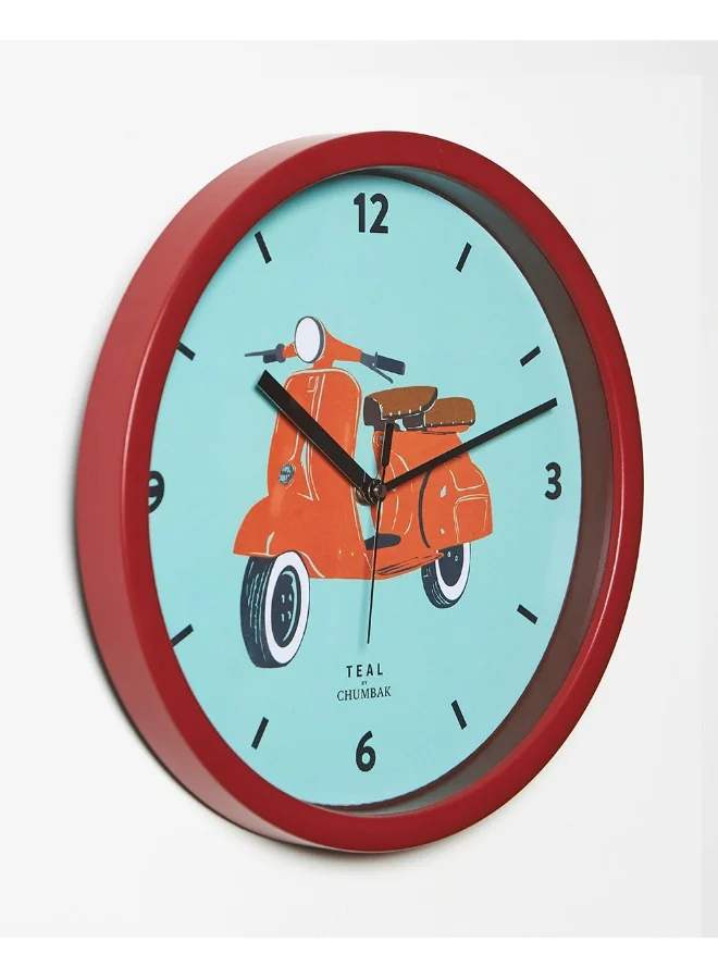 Chumbak Scooting Around Wall Clock, 11"