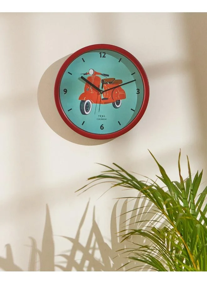 Chumbak Scooting Around Wall Clock, 11"