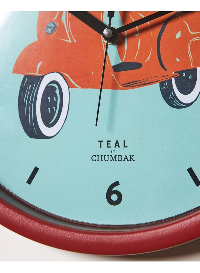 Chumbak Scooting Around Wall Clock, 11"