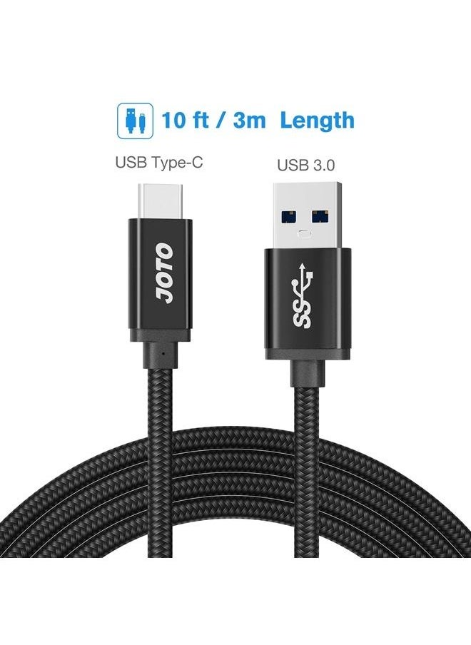 Type C Cable Extra Long 10ft, USB-C 3.1 Type-C to USB 3.0 Type A Charging Data Cable Heavy Duty Nylon Braided for iPad Pro 12.9/11 Galaxy Ultra S20+ S10 S9 Note 10 9 Tab S4 Nintendo Switch -Black - pzsku/Z81A3F78CF57CCCA5D2DCZ/45/_/1687430562/21c32808-58ef-4da4-b557-c39307d43e7c