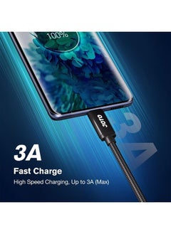JOTO Type C Cable Extra Long 10ft, USB-C 3.1 Type-C to USB 3.0 Type A Charging Data Cable Heavy Duty Nylon Braided for iPad Pro 12.9/11 Galaxy Ultra S20+ S10 S9 Note 10 9 Tab S4 Nintendo Switch -Black  - Image 2
