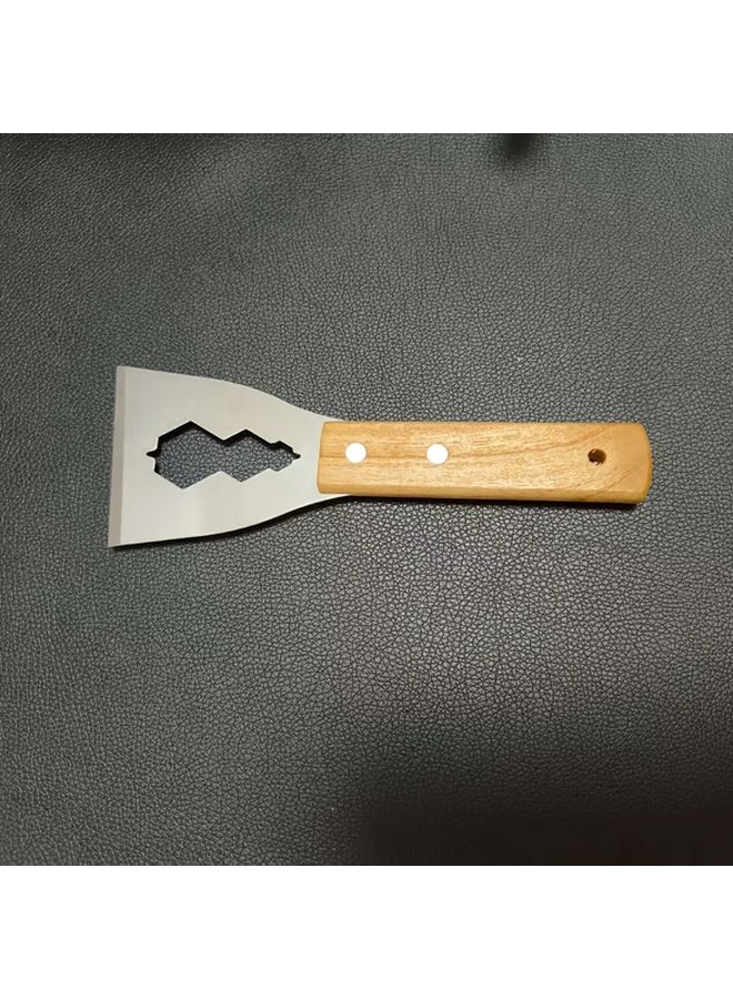 Moldboard Stainless Steel Putty Knife Wooden Handle Scraping Tool Cleaning Oil Removal - Image 1