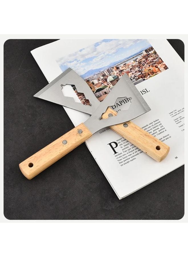 Moldboard Stainless Steel Putty Knife Wooden Handle Scraping Tool Cleaning Oil Removal - Image 5