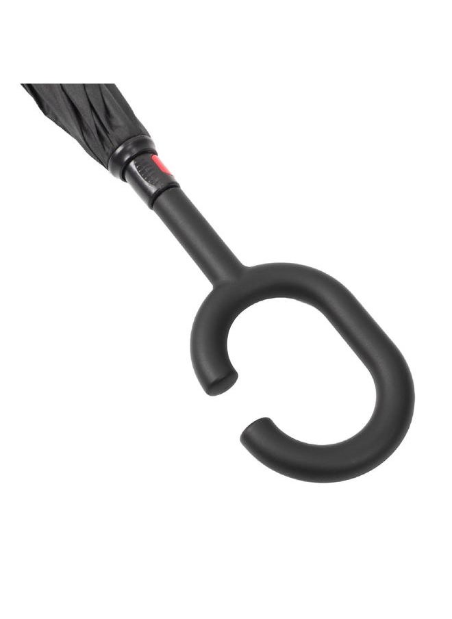 Long Handle Traight Pole Umbrella Inverted Reverse Upside Down Umbrellas with C Shaped Handle