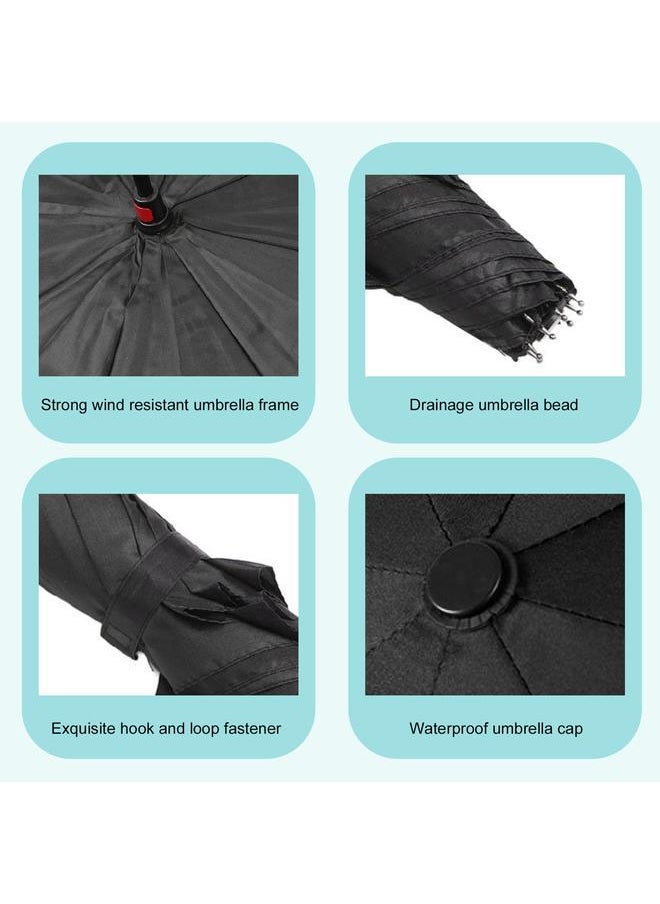 Long Handle Traight Pole Umbrella Inverted Reverse Upside Down Umbrellas with C Shaped Handle