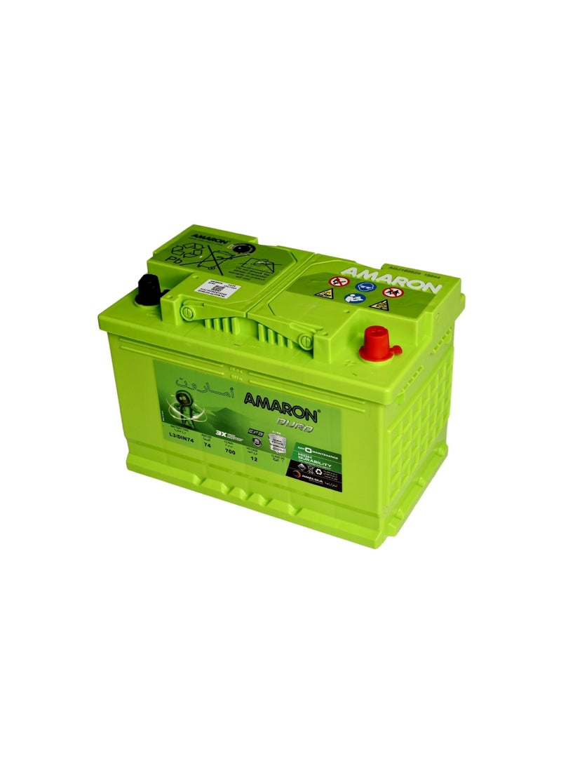 Amaron Car Battery - 74AH - 700CCA - 131RC - H6 - B13 - Image 4