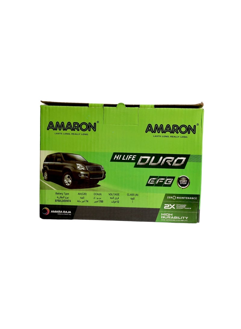 Amaron Car Battery - 74AH - 700CCA - 131RC - H6 - B13 - Image 5