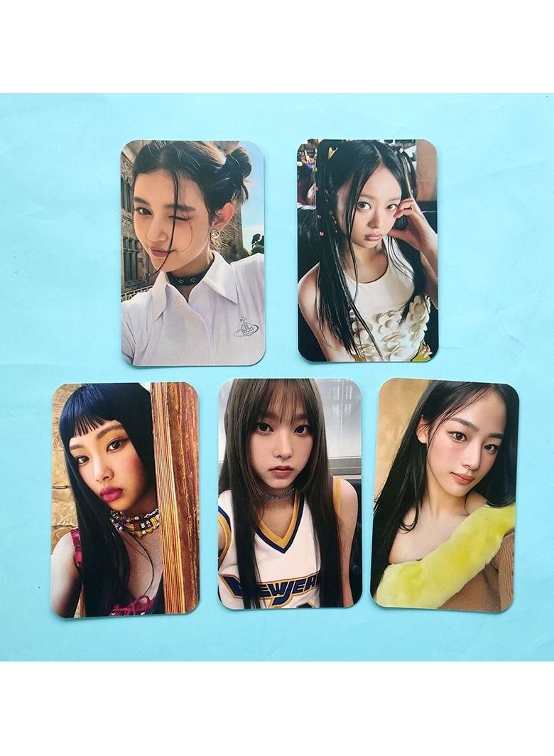 EHOME 5-Piece New Jeans New Album Attention Lomo Card With 5-Piece Resealable Cellophane Bag Clear - Image 1