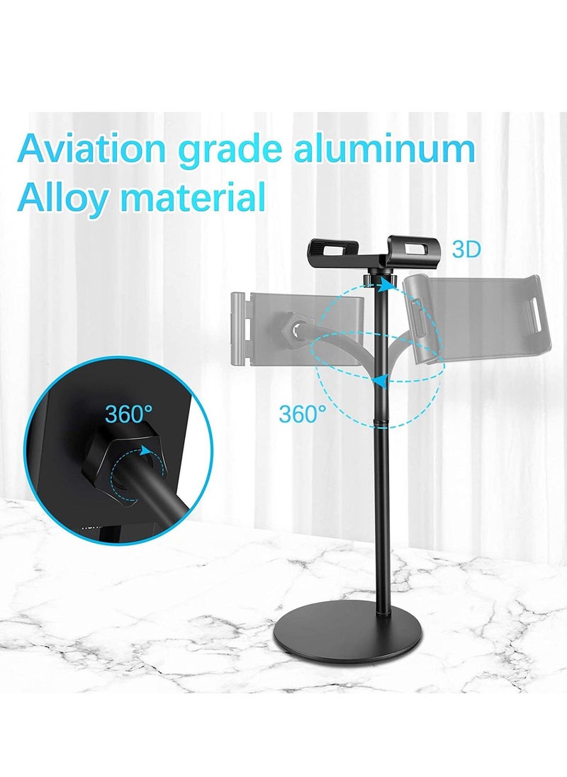 Tablet Stand Phone Holder, 360 Degree Rotating Adjustable Desktop Tablet Mount Compatible with iPad /iPhone/Nintendo Switch/Samsung Galaxy Tabs/Kindle /eBook Reader and More 4.6"-10.5 inch - Image 2