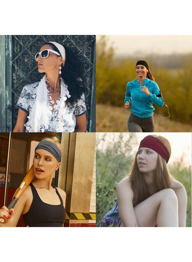 DRESHOW Yoga Sports Headbands For Women Elastic Nonslip Headbands Workout Running Hair Bands 6 Pack - Image 3