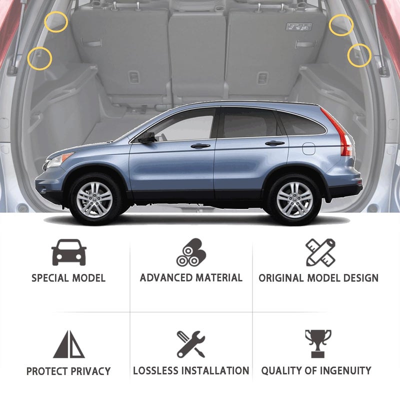 AQAE Cargo Cover Compatible with Honda CRV 2007 2008 2009 2010 2011 Accessories Retractable Rear Trunk Cover Trunk Security Cover Shielding Honda CRV Cargo Cover(Black/Canvas - Image 3