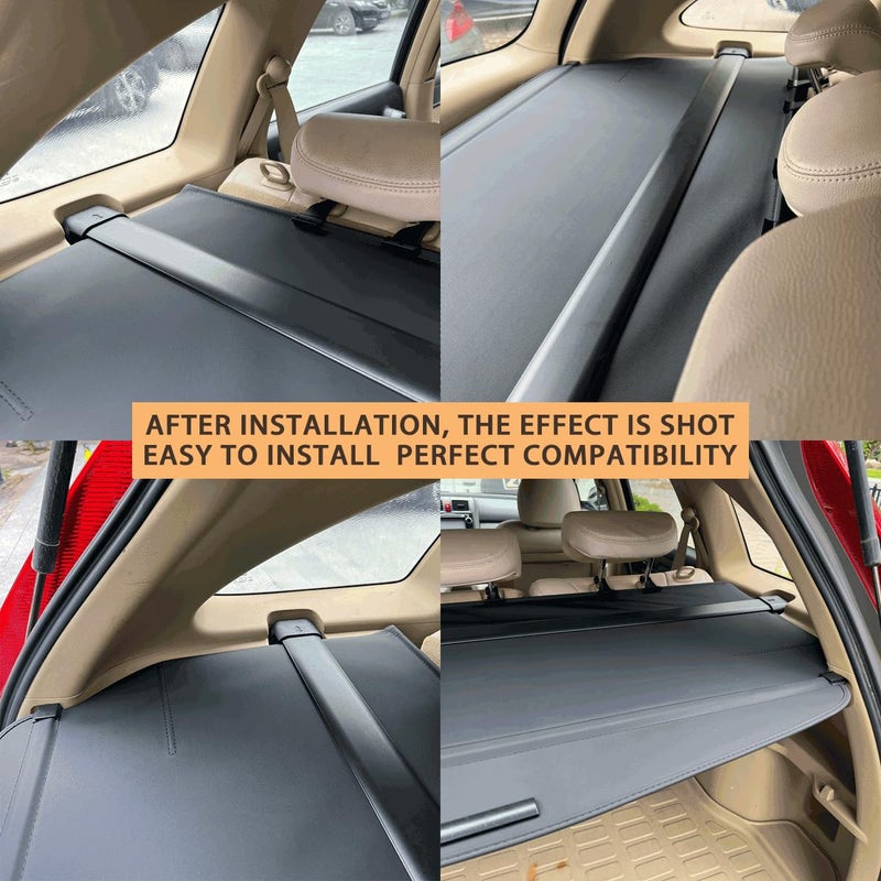 AQAE Cargo Cover Compatible with Honda CRV 2007 2008 2009 2010 2011 Accessories Retractable Rear Trunk Cover Trunk Security Cover Shielding Honda CRV Cargo Cover(Black/Canvas - Image 2