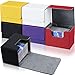 Yookeer 6 Pack Leather Deck Cases 100 Card Deck Game Box Magnetic Playing Card Storage Box for 100 Plus Cards Compatible with TcgWhiteBlackRedYellowPurpleHorizontal - Image 3