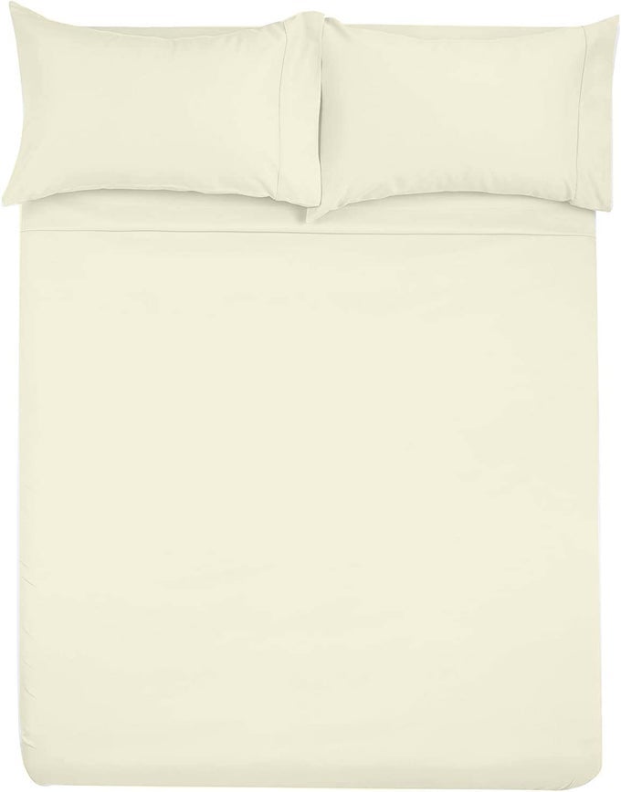 MICROFIBER RV SHEET SETS 60X80 CAMPER QUEEN IVORY SOLID BED SHEETS FOR CAMPERS RVS TRAVEL TRAILERS EASY FIT MATTRESS UP TO 10 INCH DEEP POCKETS FITTED RV SHEETS