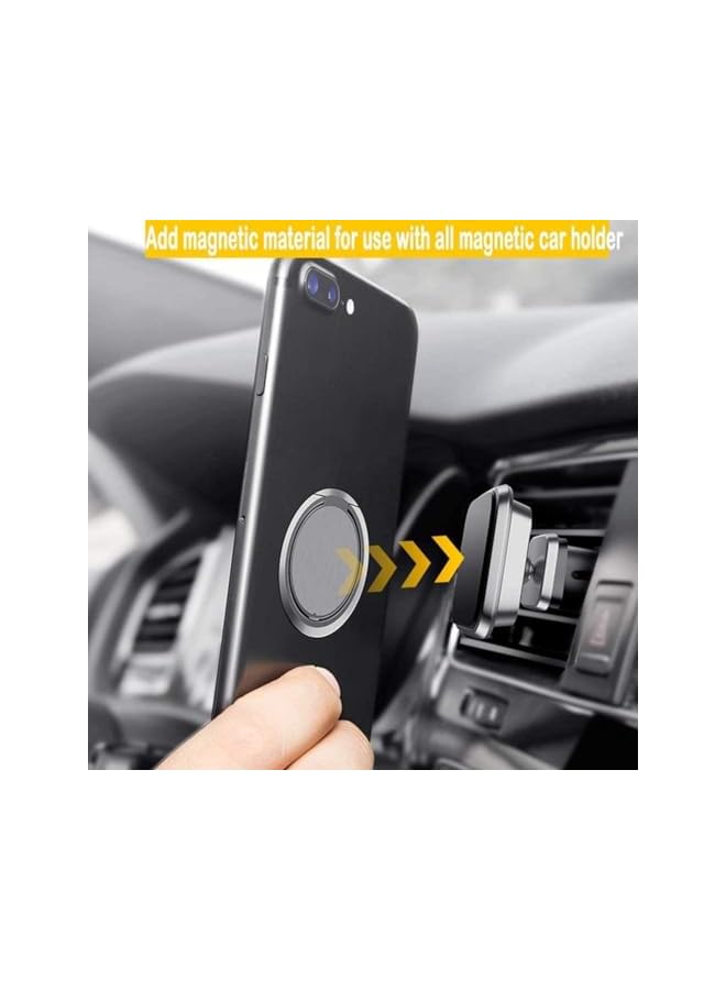 Green Tiger 3 Pack Magnetic Phone Ring Holder Grip, Ultra-Thin Slim Phone Stand with Adjustable 360° Rotation, Compatible with Car Mount, Zinc Alloy Phone Ring for Smartphones 4–8 inch - Image 4