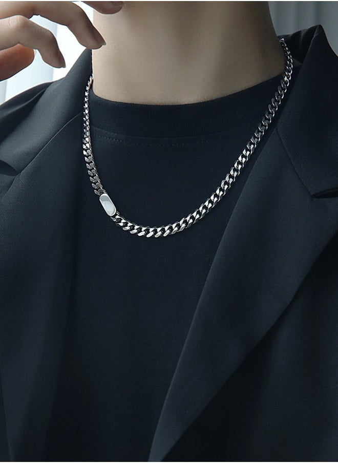 Fashionable Necklace and Bracelet Chain set Cool Sweater Chain for Men and Women Jewelry Gift for Lover and Friend 2 Pieces