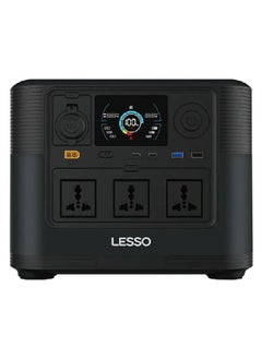 Lesso All In One LESSO Portable Power Station Overcharge Protective 1008Wh High Capacity Battery Power Bank Solar Panel Compatible Power Supply with AC DC Outlets and Charging Ports Backup Power Unit for Outdoor Adventure Camping Emergency Use 29x22x23 cm  - Image 1