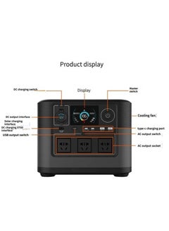 Lesso All In One LESSO Portable Power Station Overcharge Protective 1008Wh High Capacity Battery Power Bank Solar Panel Compatible Power Supply with AC DC Outlets and Charging Ports Backup Power Unit for Outdoor Adventure Camping Emergency Use 29x22x23 cm  - Image 4