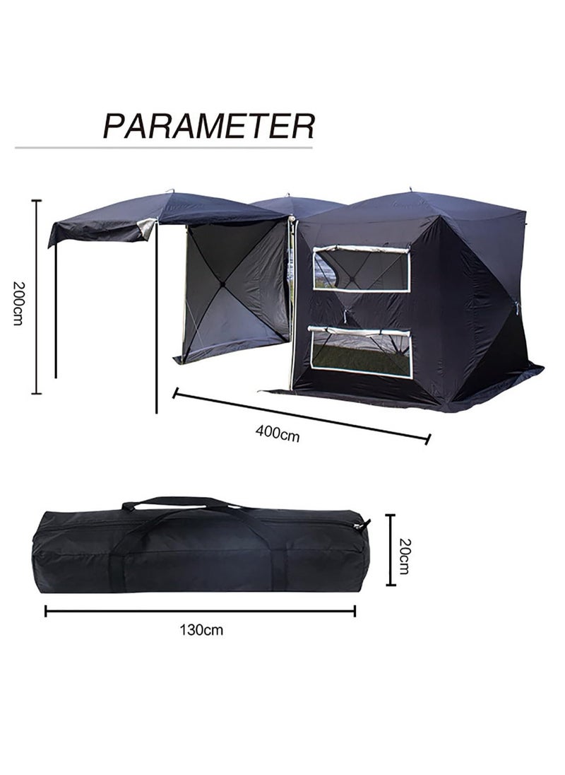 GearZone - Car Tent Automatic Free to Build, Quick Open, Tailgate Tent Stable Windproof Detachable Car Boot Tent 495cm x 180cm, Large Rear Extension Tent, Camping Tent Can Accommodate 3-4 People, Suitable for All Car Models - Image 1