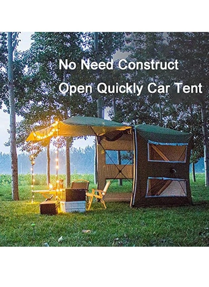 GearZone - Car Tent Automatic Free to Build, Quick Open, Tailgate Tent Stable Windproof Detachable Car Boot Tent 495cm x 180cm, Large Rear Extension Tent, Camping Tent Can Accommodate 3-4 People, Suitable for All Car Models - Image 1