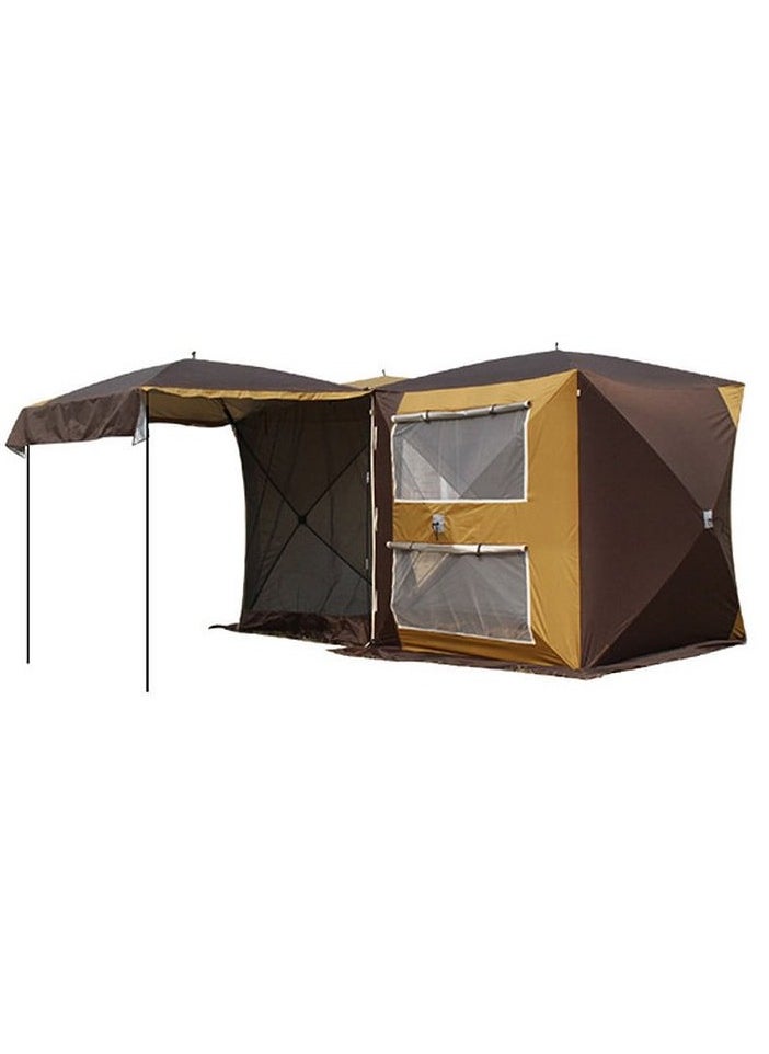 GearZone - Car Tent Automatic Free to Build, Quick Open, Tailgate Tent Stable Windproof Detachable Car Boot Tent 495cm x 180cm, Large Rear Extension Tent, Camping Tent Can Accommodate 3-4 People, Suitable for All Car Models - Image 1