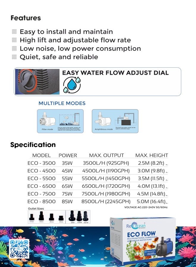 مضخة مياه برمائية متعددة الوظائف غاطسة من طراز ECO 4500 Eco Flow - Image 4