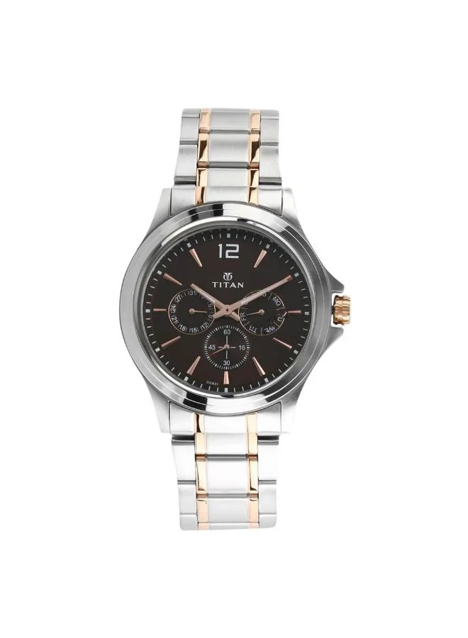 تيتان Men's Metal Analog Watch 1698KM01 - 44 mm