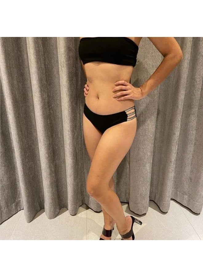 Layali Fashion High Waist Beach Bikini Swimsuit Strapless Backless Swimsuit Women - Image 3