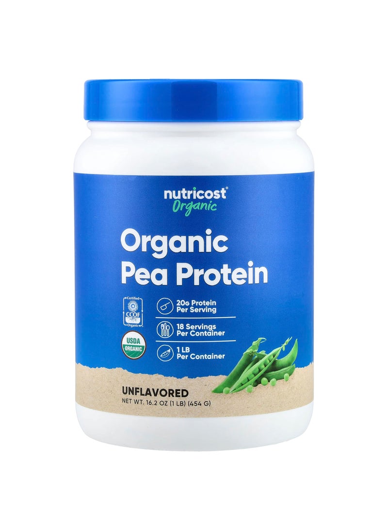 Organic Pea Protein, Unflavored, 1 lb (454 g)