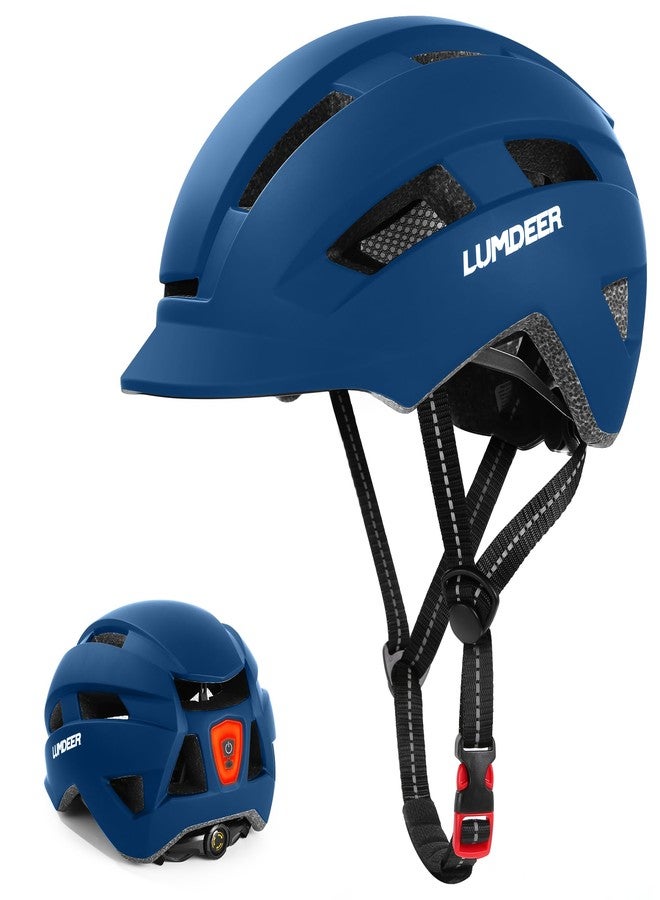LUMDEER NEUBOZ Hat Bike Helmet for Adults - Certified Bicycle Helmet with Light & Visor, Durable Commuter Ebike Helmet for Men Women - Image 1