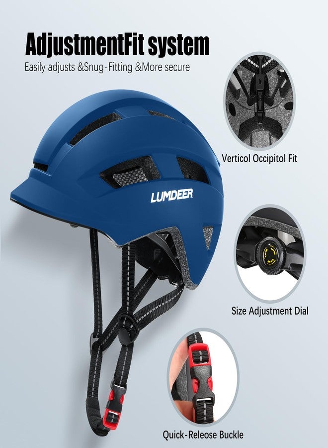 LUMDEER NEUBOZ Hat Bike Helmet for Adults - Certified Bicycle Helmet with Light & Visor, Durable Commuter Ebike Helmet for Men Women - Image 4
