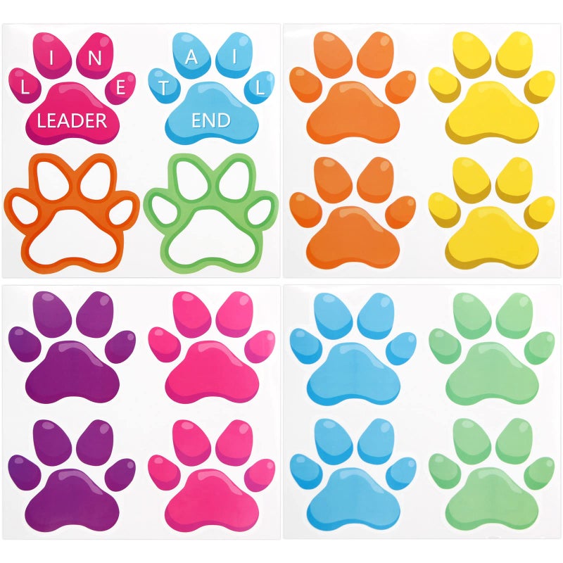 Ceiba Tree Paw Prints Floor Decals Stickers Classroom Line Up Floor Decal Back to School Decoration - Image 2