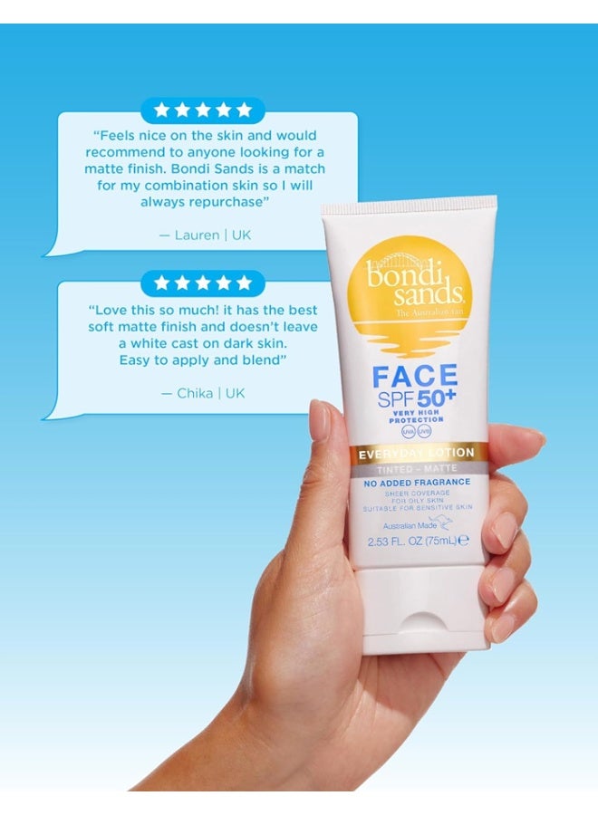Bondi Sands SPF Fragrance Free 50+ Face Tinted - Matte 75ml - Image 3