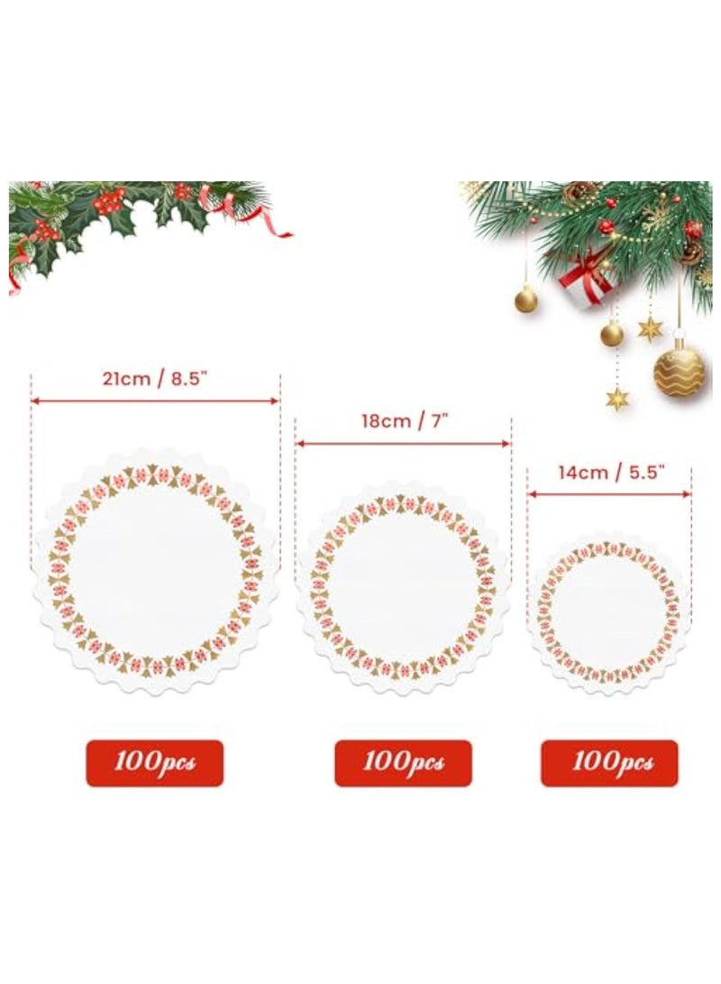 Captaintech 300 Pieces Paper Doilies, 3 Sizes Round Paper Doily Lace, Disposable Lace Paper Doilies, Baking paper, for Buffet Cake Fried Food Party Wedding Tableware Decoration - Image 5