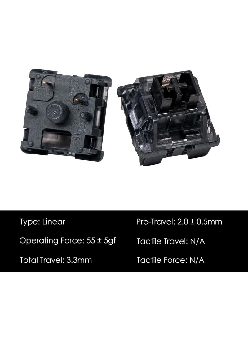 Akko Cream Black Pro Keyboard Switches (45 pcs )