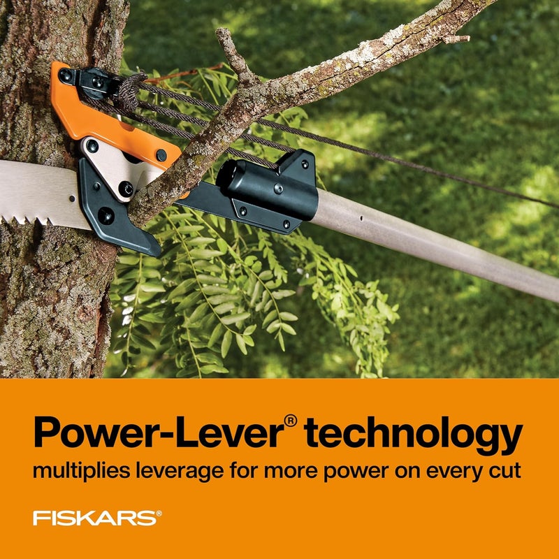 Fiskars Power Lever Extendable Pole Saw and Pruner - 14 Inch - Image 3