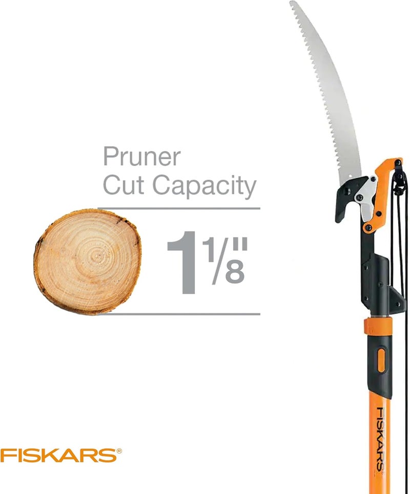 Fiskars Power Lever Extendable Pole Saw and Pruner - 14 Inch - Image 4