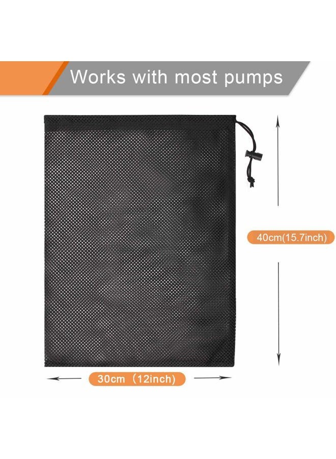 Coolrunner Pump Barrier - 12" x 15.7" Pond Filter Mesh Bag for Biological Filters (Black) - Image 2
