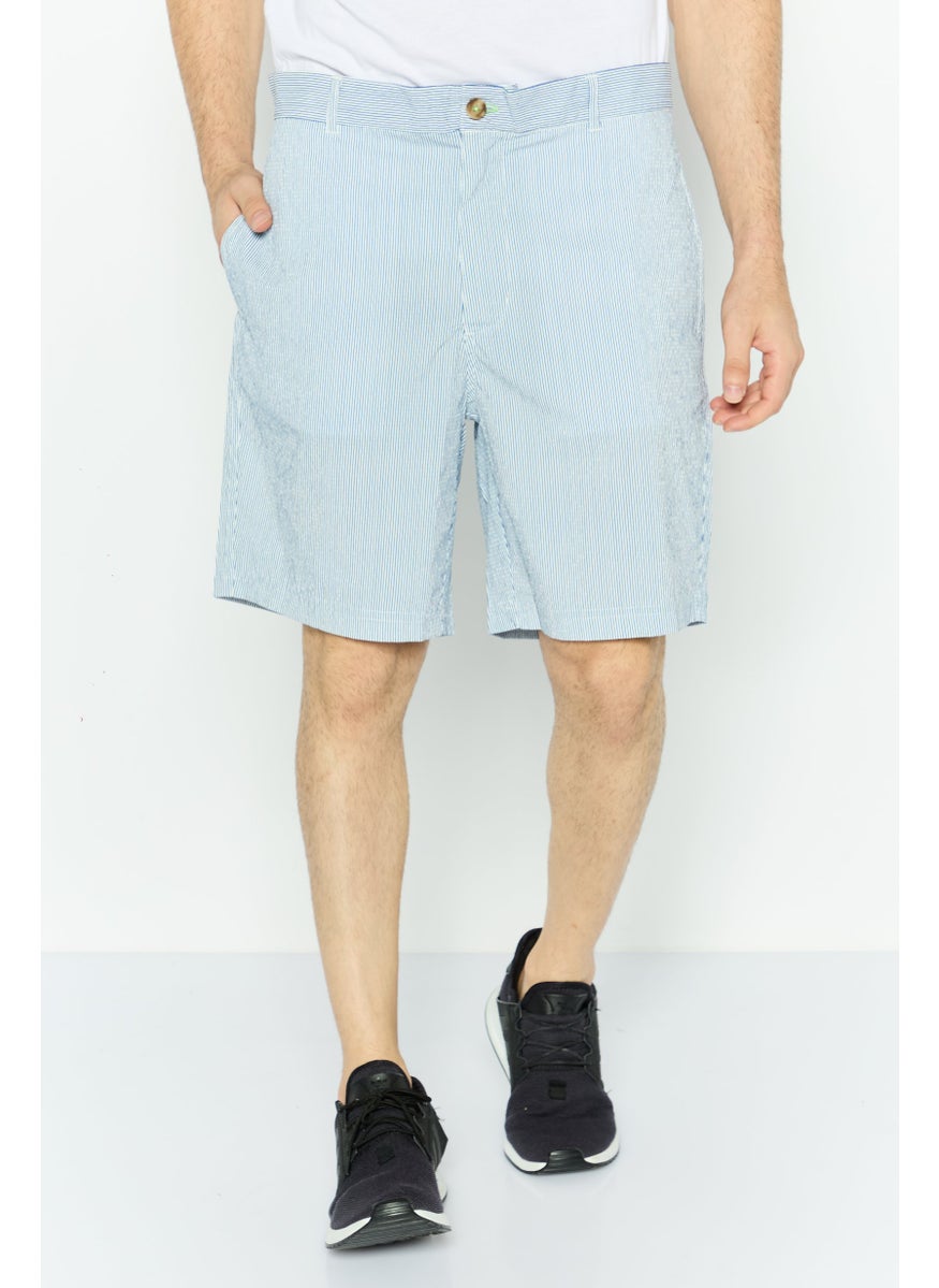 Tailorbyrd Men Windowpane Basic Short, Navy  - Image 1