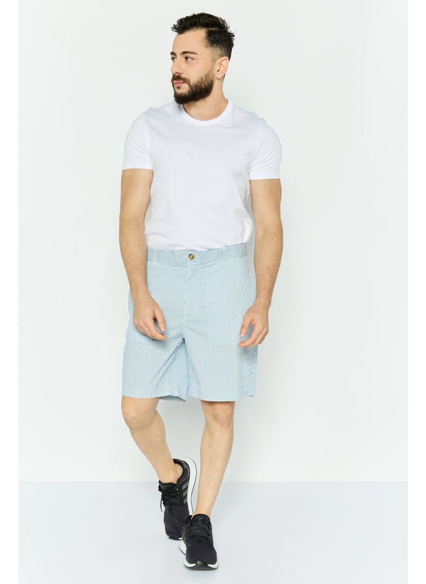 Tailorbyrd Men Windowpane Basic Short, Navy  - Image 3