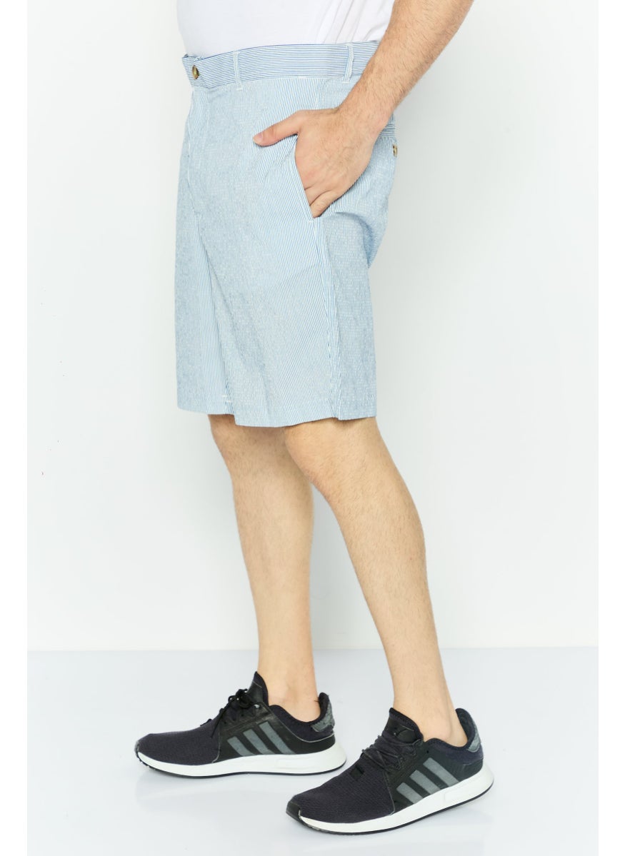 Tailorbyrd Men Windowpane Basic Short, Navy  - Image 2