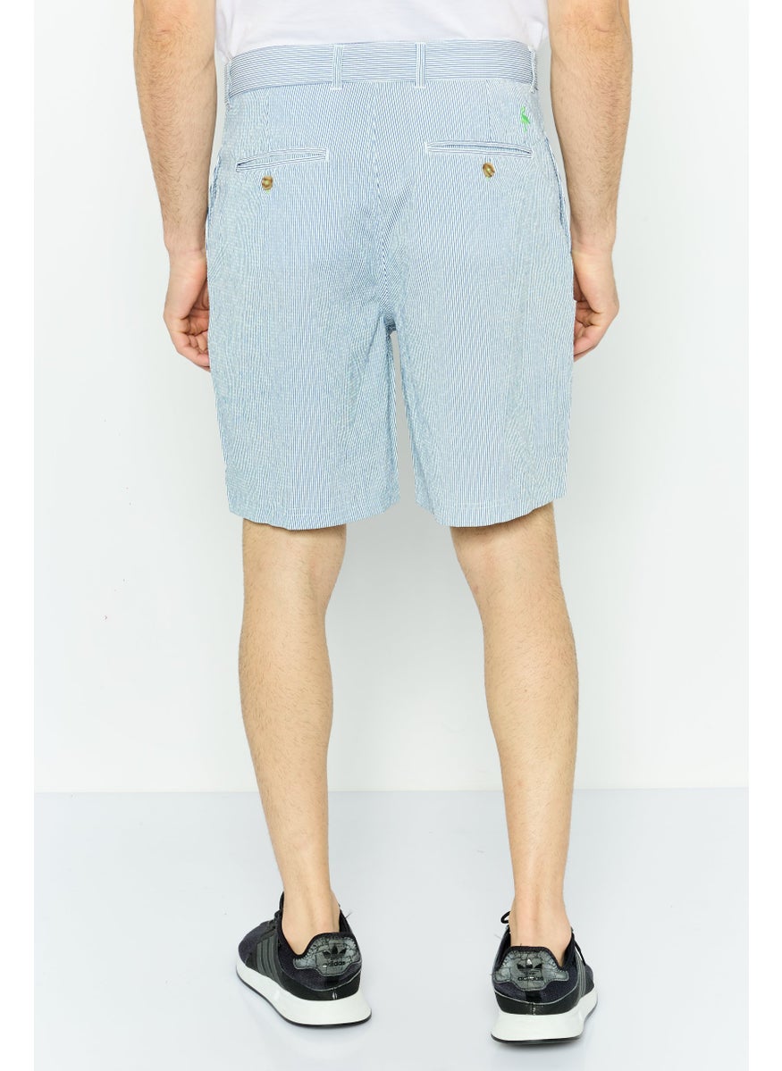 Tailorbyrd Men Windowpane Basic Short, Navy  - Image 4